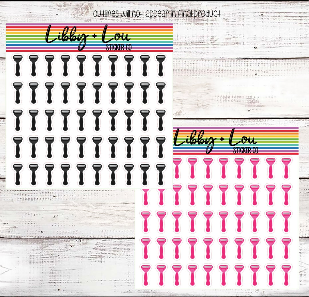Sticker Cute Razor Razor Planner Sticker | Shaving | Shower Sticker | Mini Sticker | A5 ...