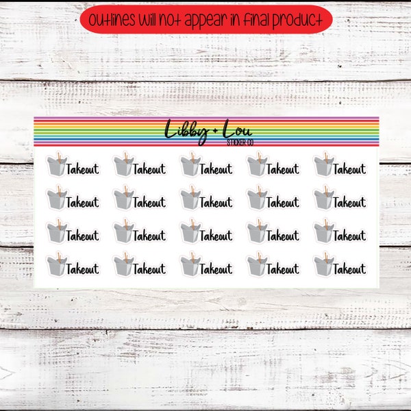 Takeout Planner Sticker | Food Sticker | FFYS | Order Out | Libby and Lou Sticker Co