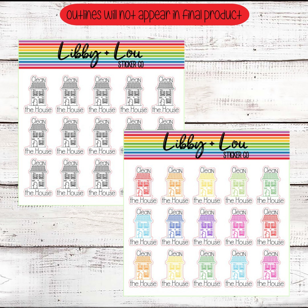 Cleaning Sticker | Planner Sticker | Daily Chores | Daily Planner - Etsy