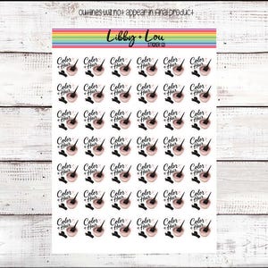 Color Hair Planner Sticker | Hair Appointment | Hair Dye | Libby and Lou
