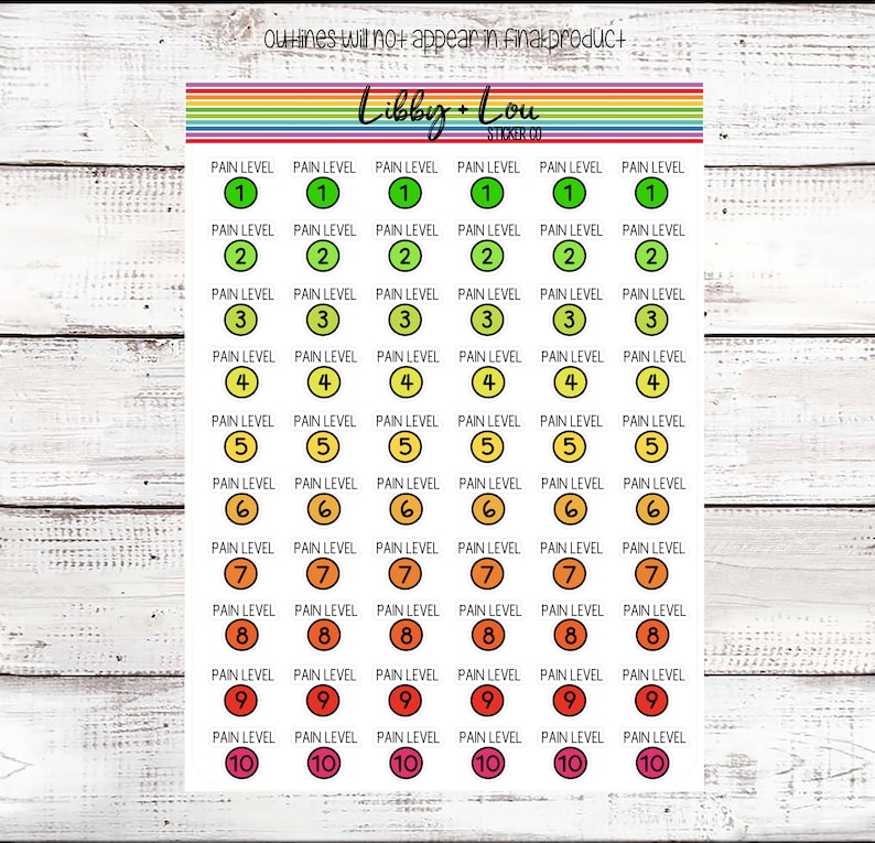 Chronic Pain Planner Sticker | Pain Tracker | Fibromyalgia | Wellness Sticker | Disability Sticker image 1