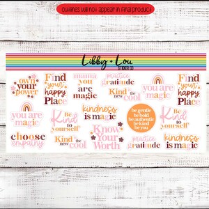Kindness Planner Stickers | Mental Health | Self Care |  Mindfulness