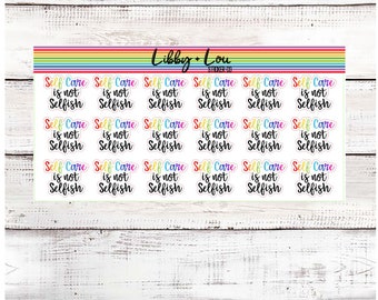 Self Care Planner Stickers | Mental Health | Colorful | Rainbow | Mindfulness