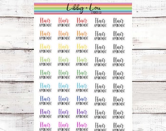 Hair Appointment Planner Sticker |  Rainbow | Hair Dye