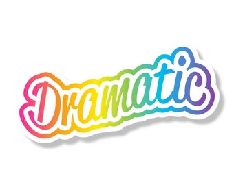 Dramatic Rainbow Vinyl Decal | Die Cut Sticker | Laptop Sticker | Fridge Magnet