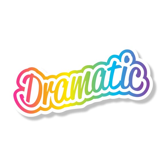 Dramatic Rainbow Vinyl Decal | Die Cut Sticker | Laptop Sticker | Fridge Magnet