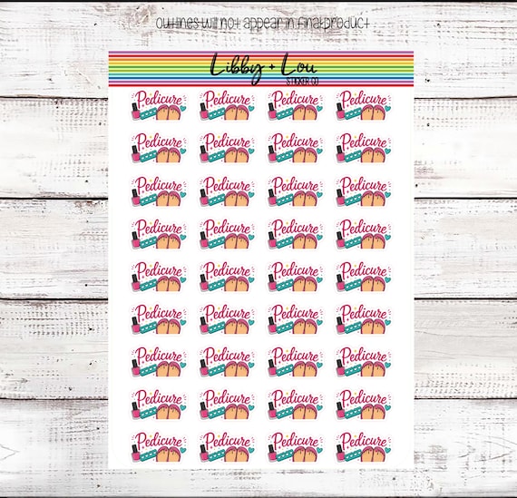 Pedicure Planner Sticker | Nail Polish Sticker | Salon Appointment
