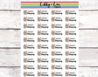 Grocery Shopping Planner Sticker | Food Budget | Meal Planning | Libby and Lou Sticker Co