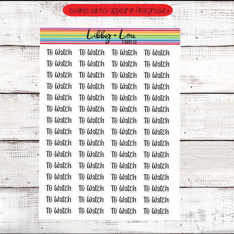 Film Script Sticker Movie Title Cards - Etsy