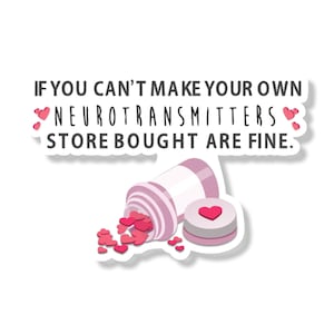 Neurotransmitters Mental Health Matters Vinyl Decal  | Laptop Decal | Die Cut Sticker |