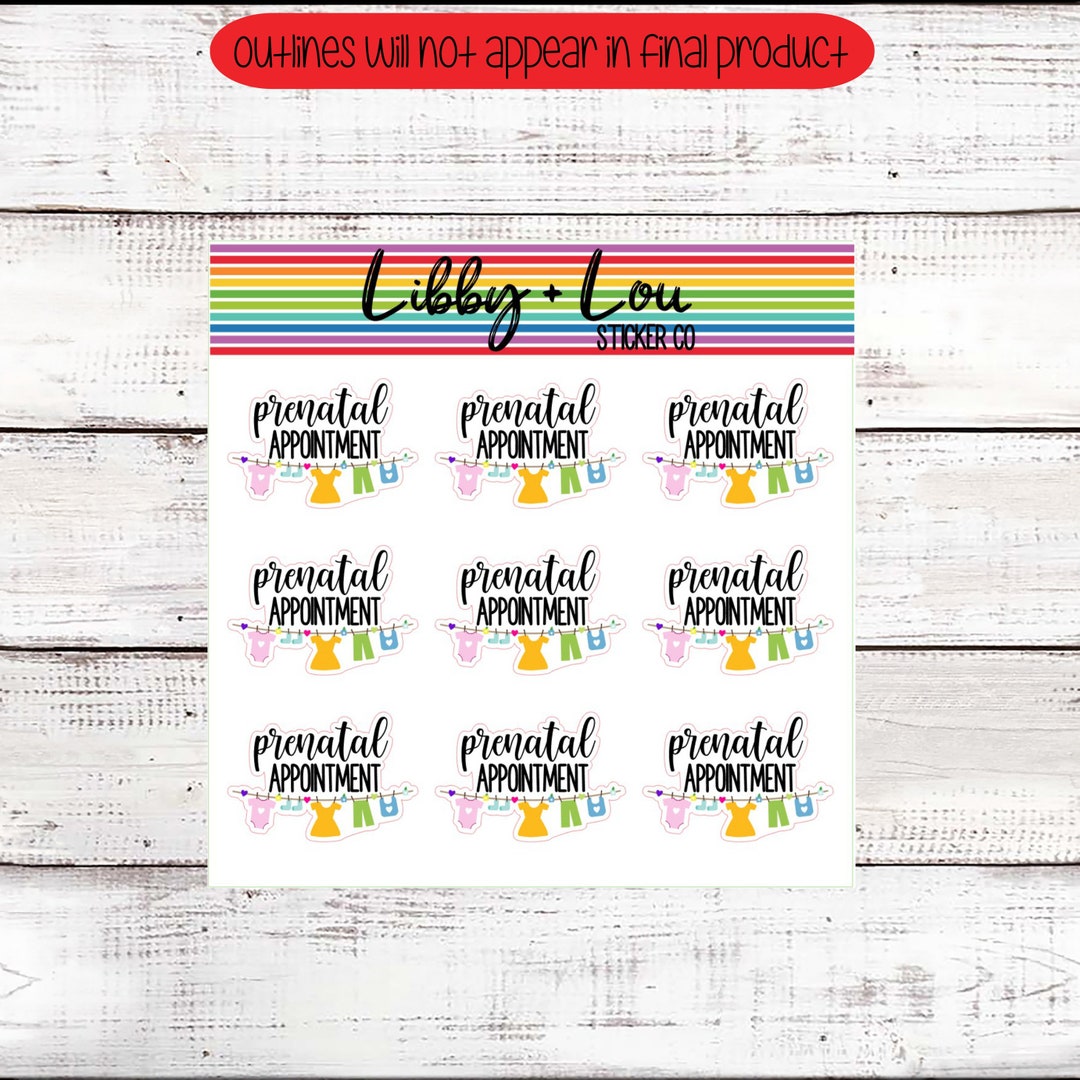 Prenatal Appointment Planner Stickers | New Baby | OB-GYN | Libby and ...