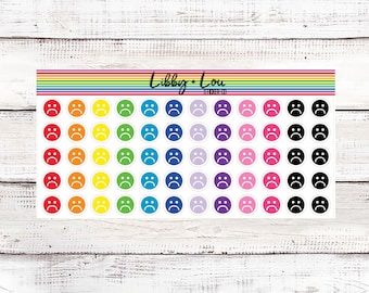 Planner Sticker | Bad Day | Motivational Sticker | Sad Face | Emotions Sticker | Rainbow Stickers