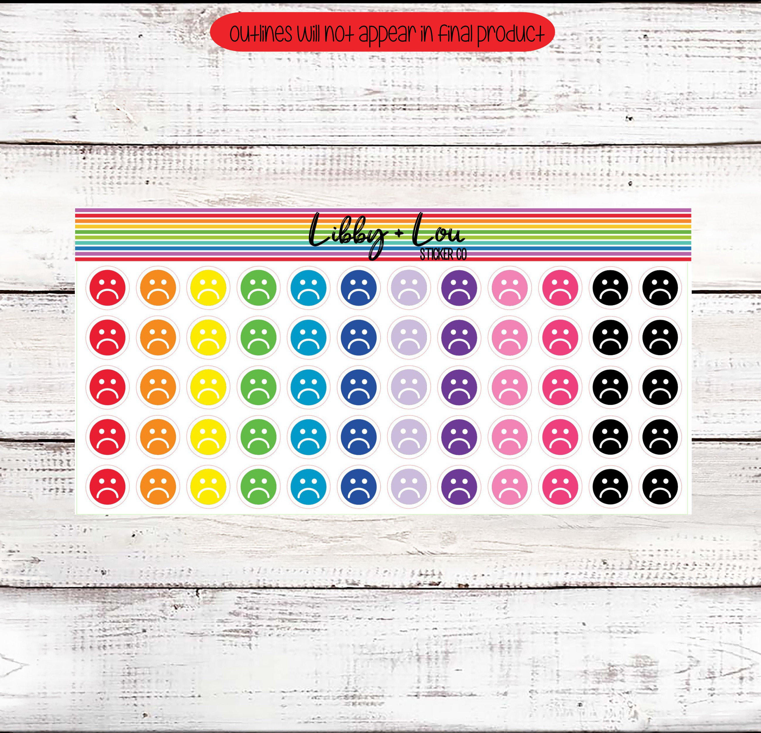 Planner Sticker | Bad Day | Motivational Sticker | Sad Face | Emotions ...