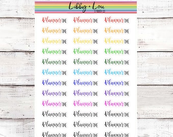 Planner Time Script Planner Sticker | Libby and Lou Sticker Co