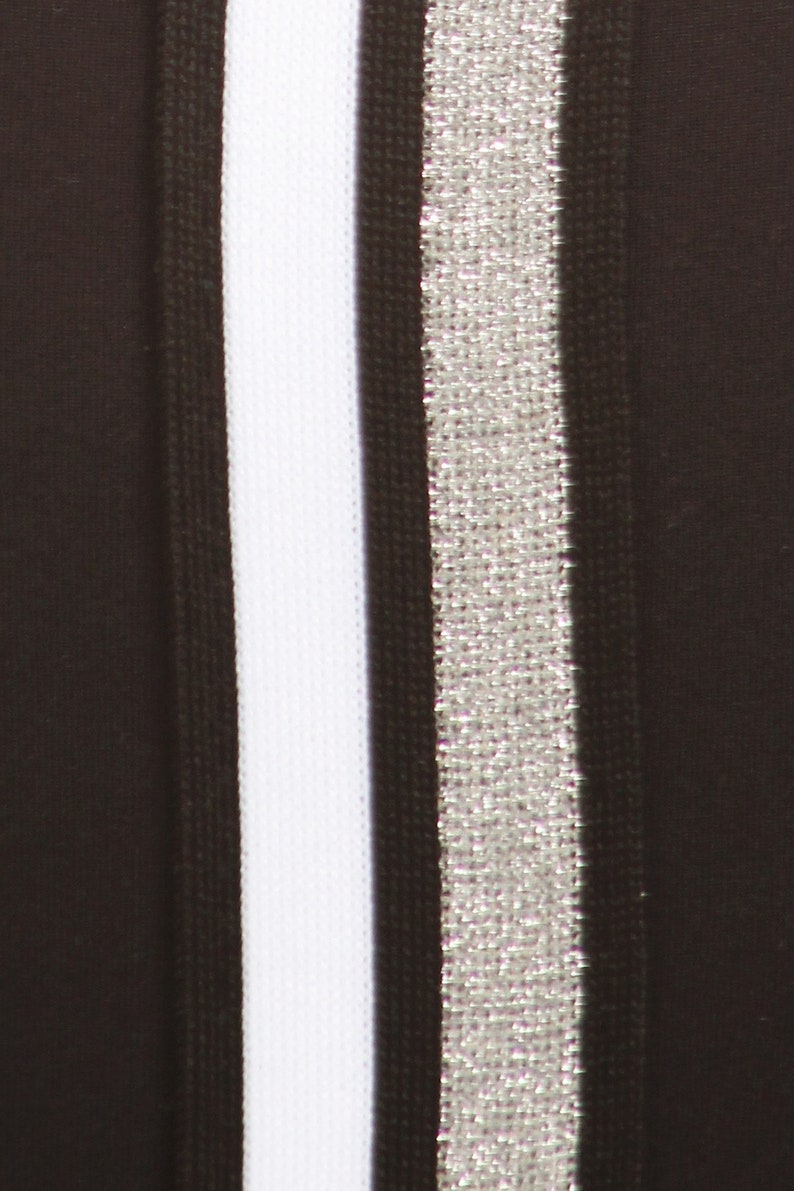 Solid Black Side Glitter Stripe Women/'s Leggings Spandex Leggings Women/'s Clothing Bottoms