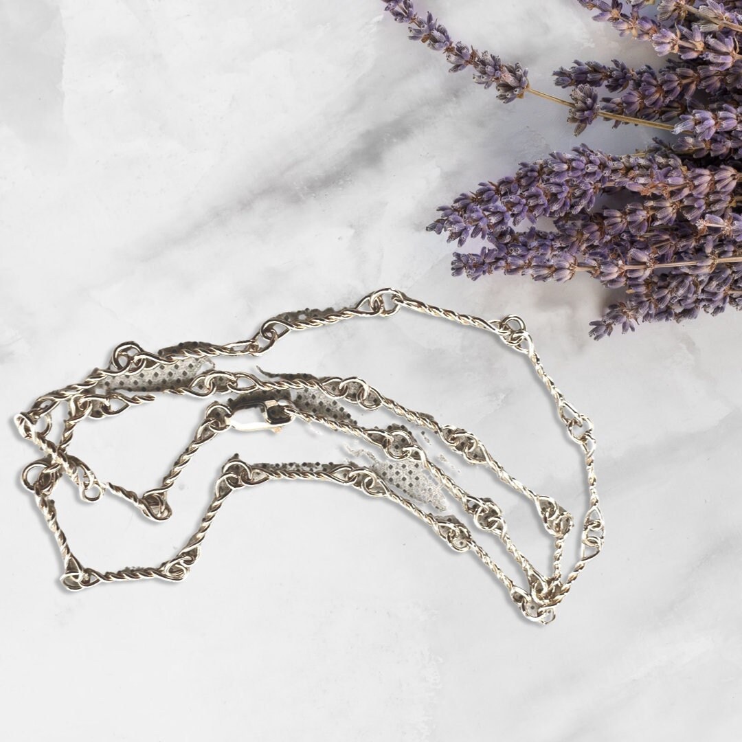 Twisted Wire Chain Necklace Handcrafted Chain 925 Sterling Silver Made