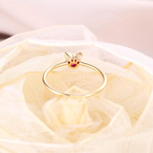 Animal Cat Ring Ruby Ring Unique Engagement Ring Women Wedding Diamond ...