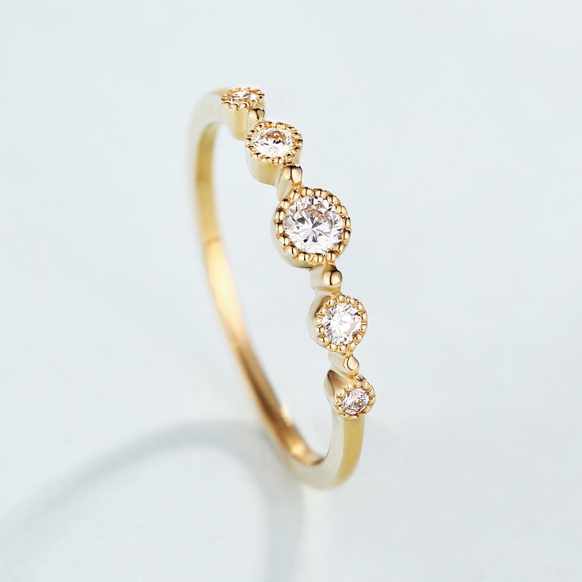 Vintage Engagement Ring Cluster Engagement Ring Women Wedding | Etsy