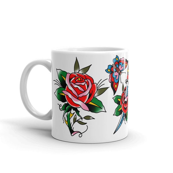 Traditional Tattoo Flash Art Print Mug