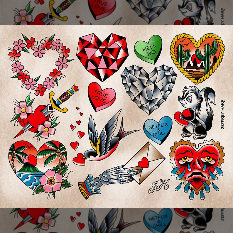 20 - 100 Valentine Stencils For Glitter Temporary Tattoos/Airbrush