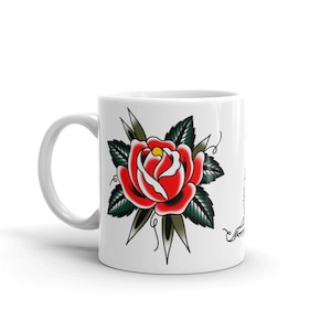 2 Roses Tattoo Flash Art Print Mug