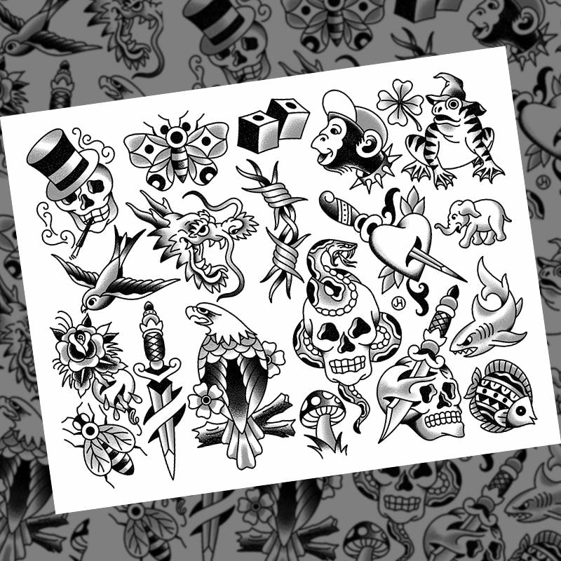 Traditional Tattoo Flash - Etsy