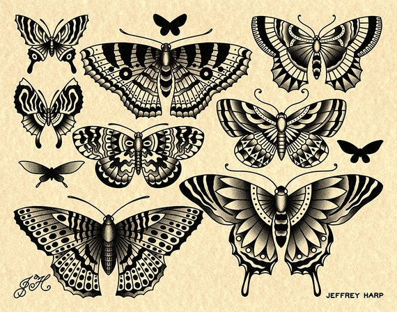 Borboleta com Ornamentos - Tattoo