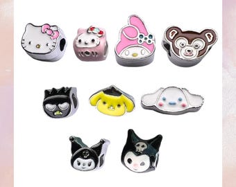 Charms japoneses kawaii / Charms de pulsera de esmalte, compatibles con pulseras Pandora, un bonito regalo para fans de Sanrio.