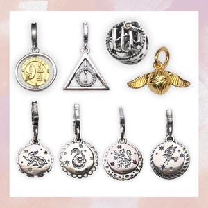 Wizard Charms A | s925 Sterling Silver, Compatible with Pandora Bracelets, Gift for Potterheads