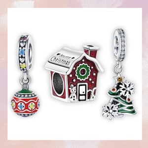 Festive Christmas Charms | s925 Sterling Silver, Compatible with Pandora  Bracelets, Holiday Jewelry