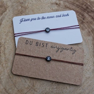 Filigranes Armband mit Initiale - Partnerarmband - Freundschaftsarmband - personalisiertes Armband