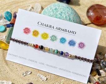 Noble chakra bracelet - macrame bracelet - bracelet in chakra colors - power bracelet