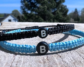 Macrame bracelet with initials