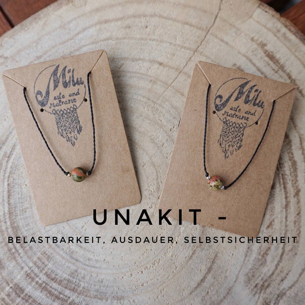 filigrane  Unakit, unakitkette, Kette mit einem Unakit