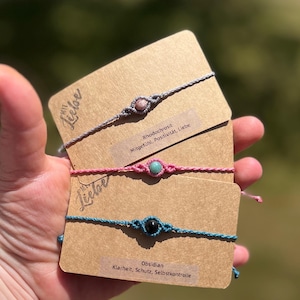 Makramee Armband mit Wunschstein