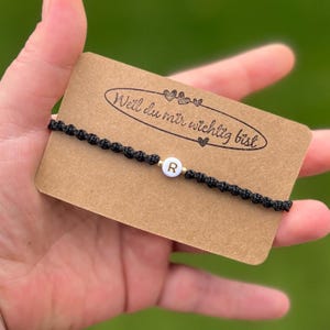 Partnerarmband - Makramee Armband mit Buchstaben - Freundschaftsarmband - Armband mit Initialen