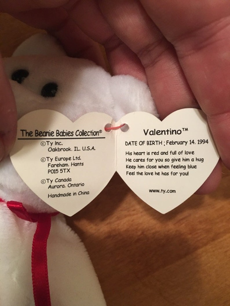 Valentino TY Beanie Baby With Misspelled Tag, PVC - Etsy