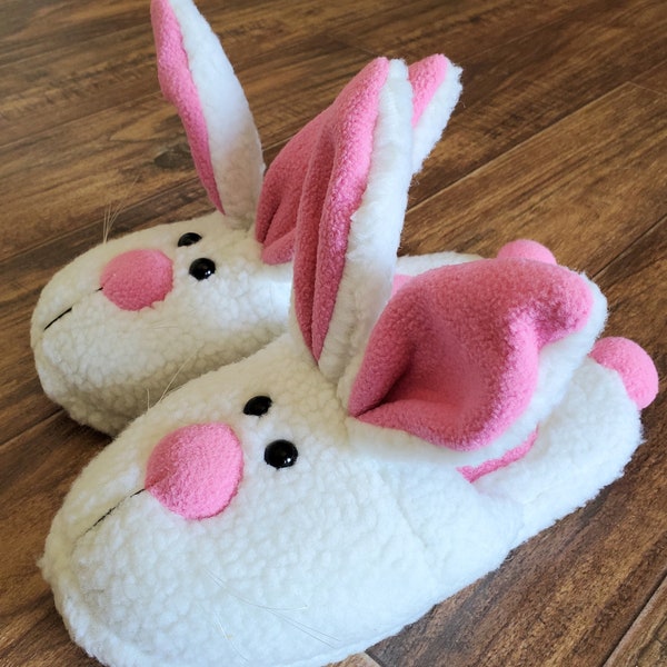 Bunny Slippers  -  Cute - Gifts - Bridesmaids - Adult - Womens