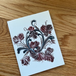 Rosemaling Cards, blank inside with envelopes-5