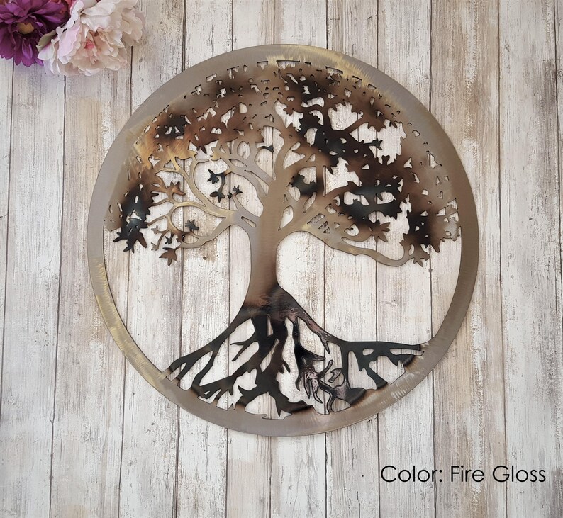 Tree of Life Metal Tree Wall Art Outdoor Metal Art Family