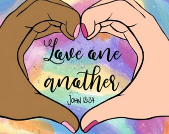 Love One Another Digital Printable Bible/ Prayer Journal Art ...