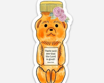 Honey Bear Vinyl Sticker-FREE SHIPPING