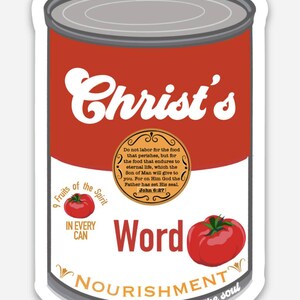 Pegatina de vinilo de la Palabra de Cristo - ¡Envío GRATIS!