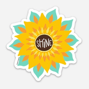 BRILLER! - Sticker Vinyle Tournesol - LIVRAISON GRATUITE