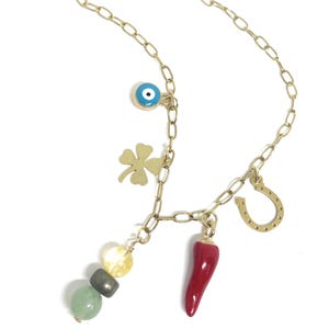 Abundance Prosperity Necklace, Citrine, Green Aventurine, Pyrite Pendant,Wealth Necklace,Good Luck Pendant,Success, Evil Eye Necklace