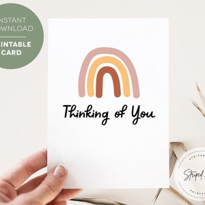 Carte de pensée imprimable à vous, carte d’empathie, carte d’encouragement, sympathie, cancer, chimio, divorce, carte de téléchargement instantané, 5x7 PDF JPG
