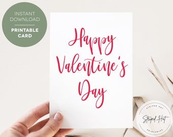 Carte de Saint Valentin imprimable, carte de Saint Valentin imprimable pour mari, pour femme, pour elle, pour lui, pour partenaire, petit ami, téléchargement immédiat