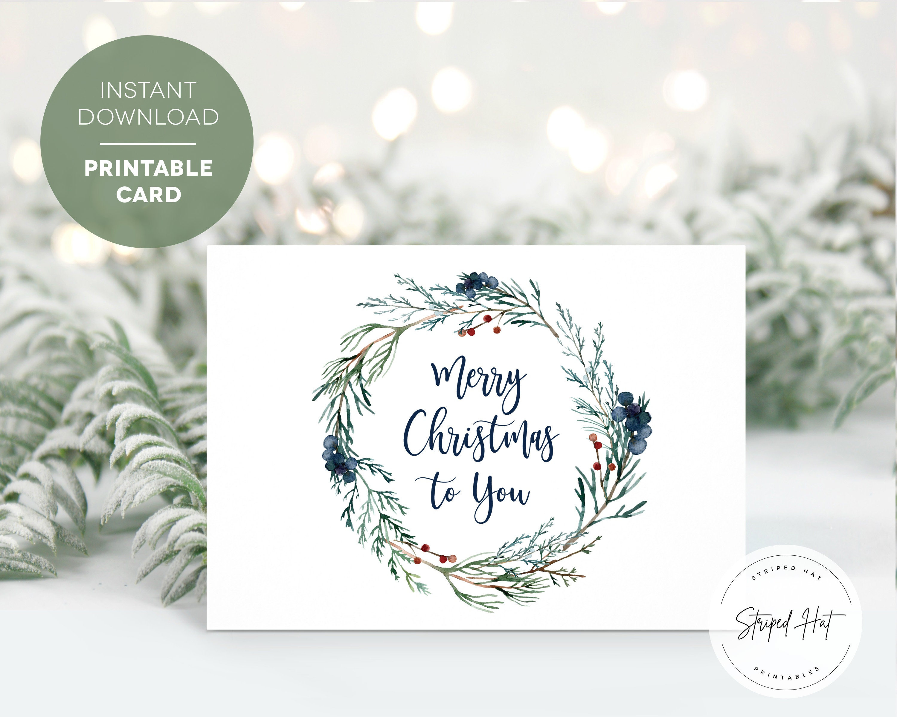 Printable Merry Christmas Card - Il Fullxfull.4319312550 668t