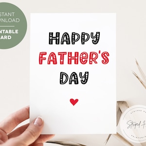 Biglietto stampabile per la festa del papà felice, Biglietto stampabile per la festa del papà, Biglietto per papà, Biglietto del figlio, Biglietto della figlia, moglie, Download istantaneo