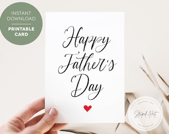 Biglietto per la festa del papà felice stampabile, Biglietto per la festa del papà stampabile, Biglietto per papà, Biglietto da figlio, da figlia, moglie, Download istantaneo, PDF, JPG